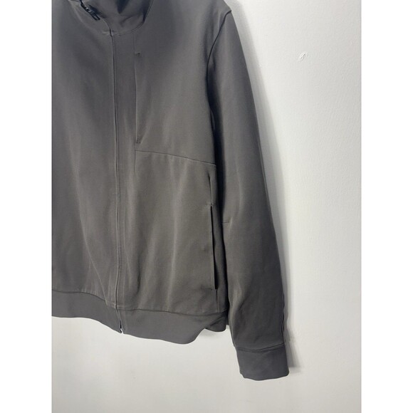 Lululemon Men Sojourn Jacket Hoodie Full Zip Sweater Run Yoga Charcoal Gray Sz M - Picture 5 of 16